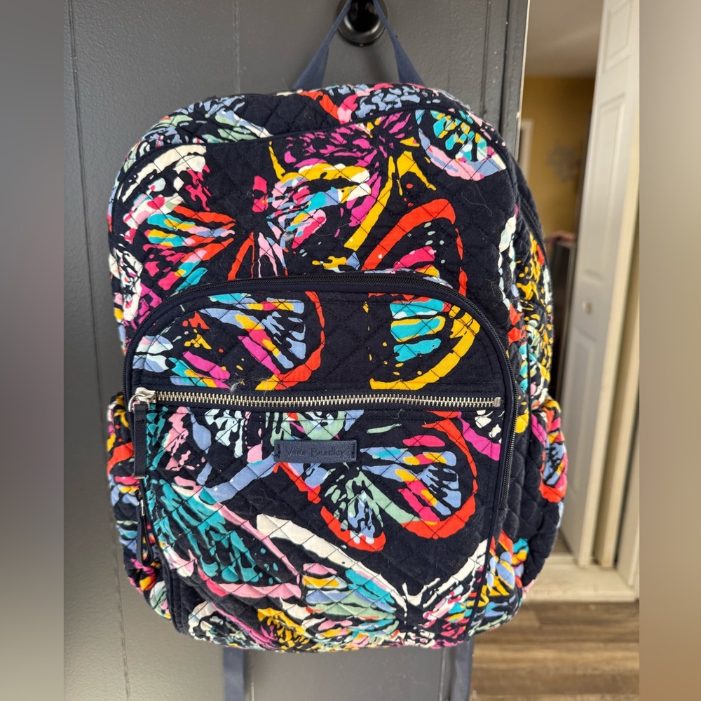 Vera Bradley ICONIC XL CAMPUS BACKPACK BUTTERFLY FLUTTER SIGNATURE